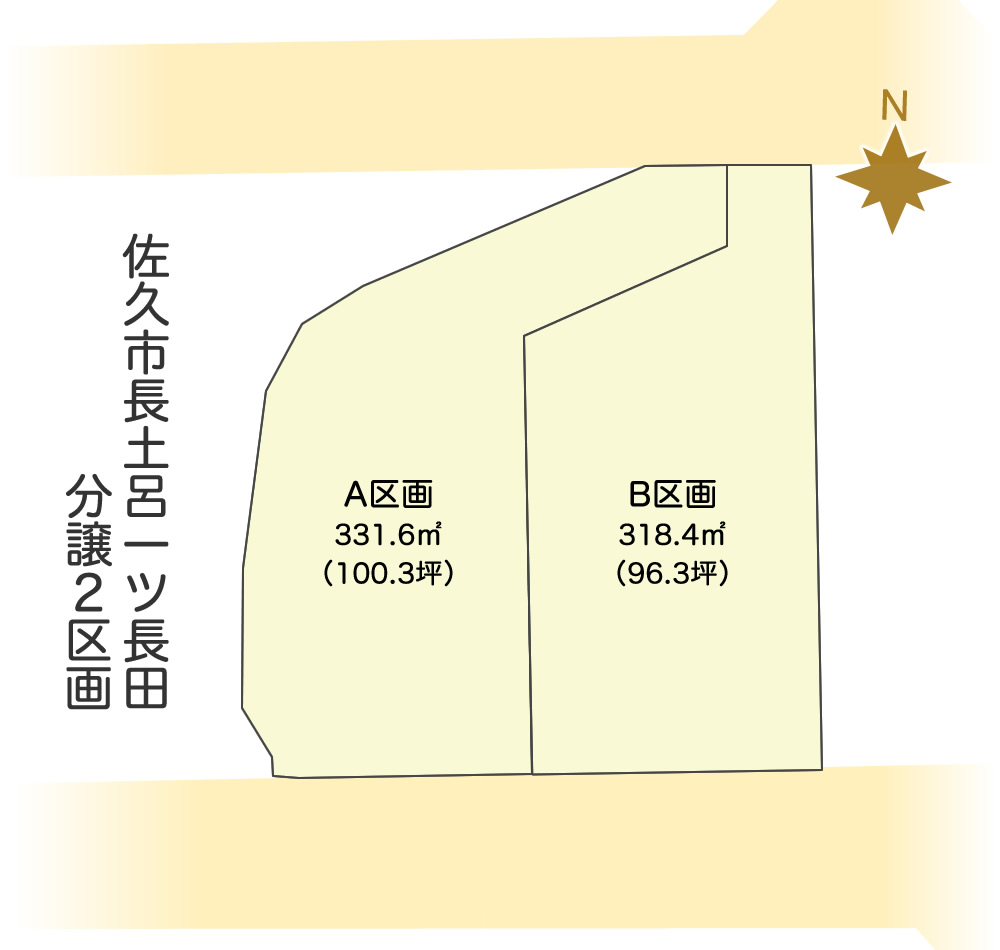 佐久市長土呂一ツ長田分譲地区画図