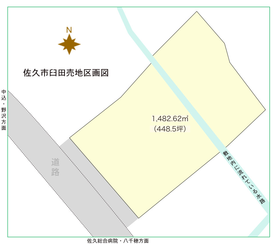 佐久市臼田売地区画図